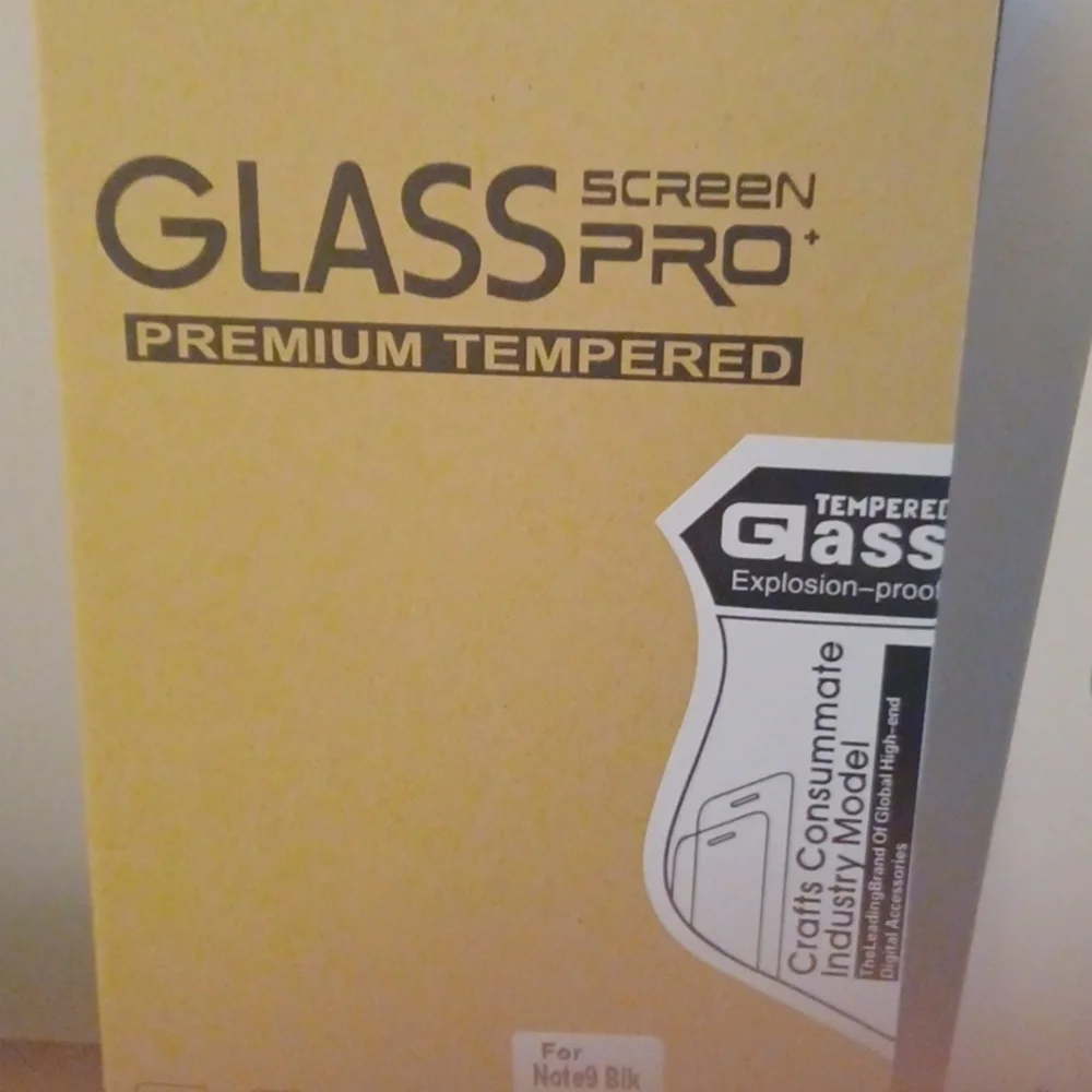 Tempered Glass Screen Protectors - Yellow, White & Gold Packaging Lot of 3